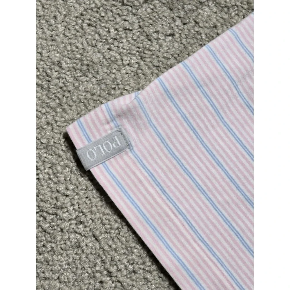 Ralph Lauren Polo Golf Performance Stretch‎ Lisle Polo Pink Blue Striped Mens XL